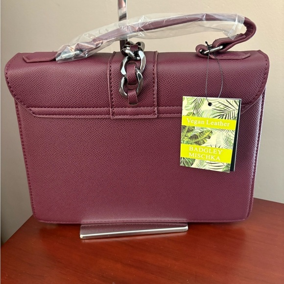 Badgley Mischka Plum and gun metal
Studded Handbag - NWT - Picture 4 of 12